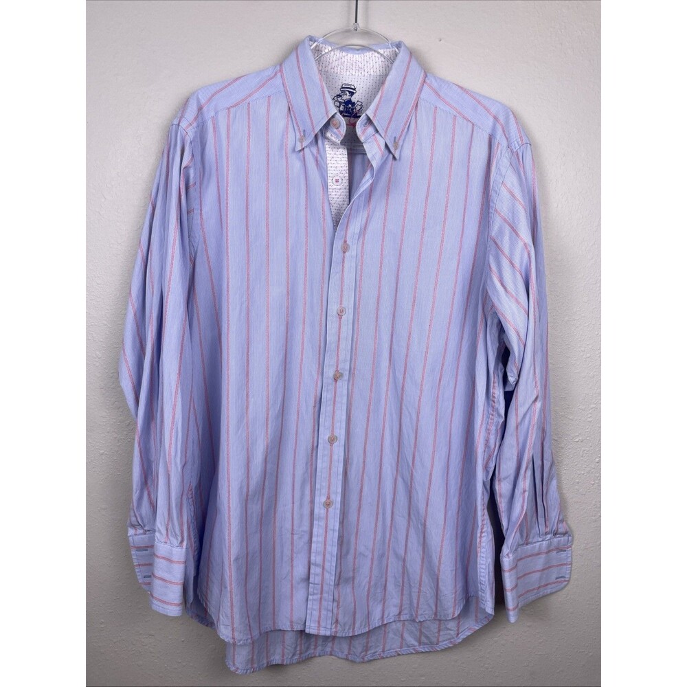 Robert Graham Knowledge Wisdom Truth Shirt Mens M Button Casual Striped